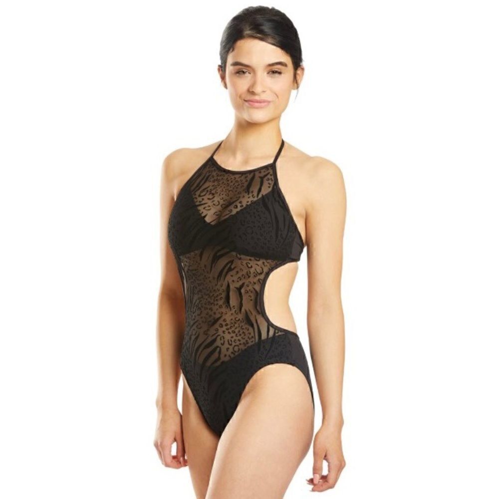 KENNETH COLE NY Sheer Pleasure Bandeau One Piece Black Swimsuit • MSRP $168 - Picture 11 of 12